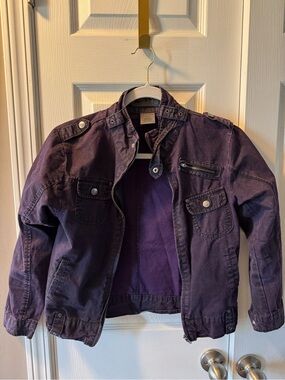 Kids Purple Utility Jean Jacket